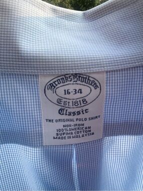 Brooks Brothers Classic Non-Iron Supima Men's Light Blue Dress Shirt